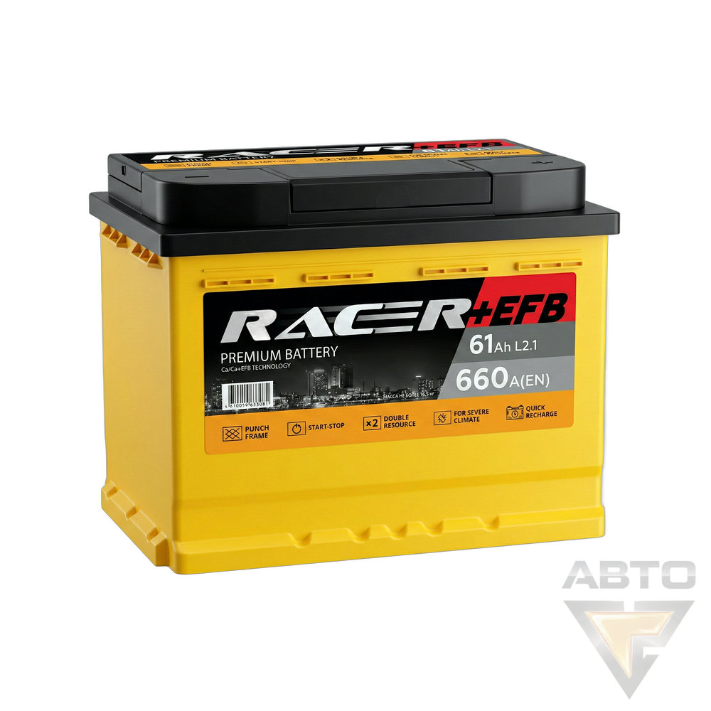 Аккумулятор RACER +EFB 61 пр (L2.1, KN)